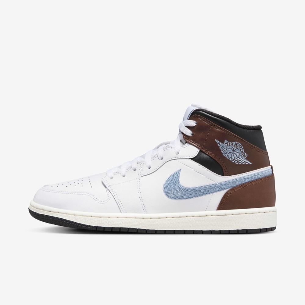 Men's Air Jordan 1 Mid SE Brown Blue Grey 2024 FQ7831-142 Size 9.5